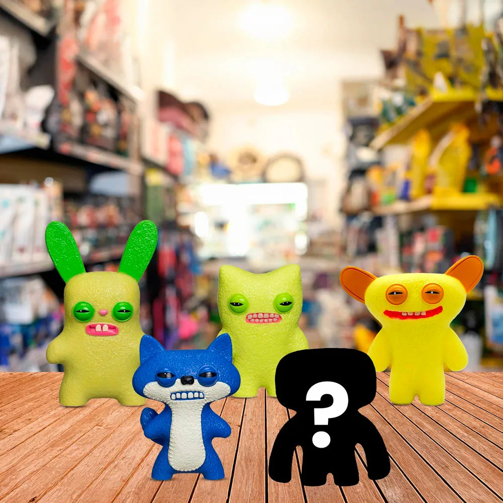 Kit com 5 Mini Bonecos Fuggler 6cm Amarelo, Azul, Verde e Verde Claro-thumbmail-3