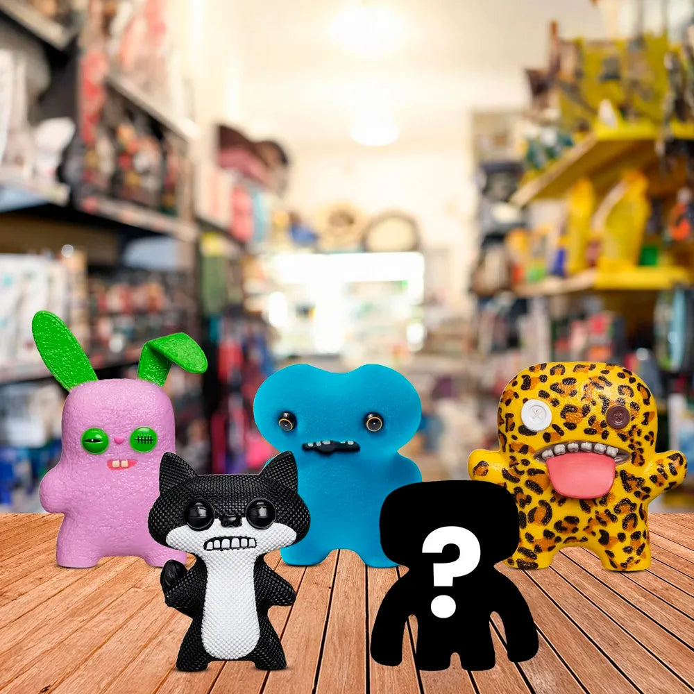 Kit com 5 Mini Bonecos Fuggler 6cm Azul, Onça, Rosa e Preto-thumbmail-3