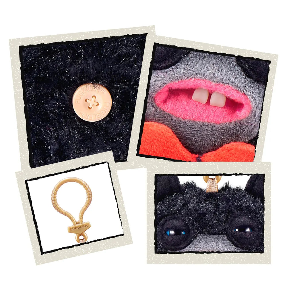 Chaveiro de Pelúcia Fuggler Key Rings 13cm - Lord Long Ears Preto-thumbmail-4
