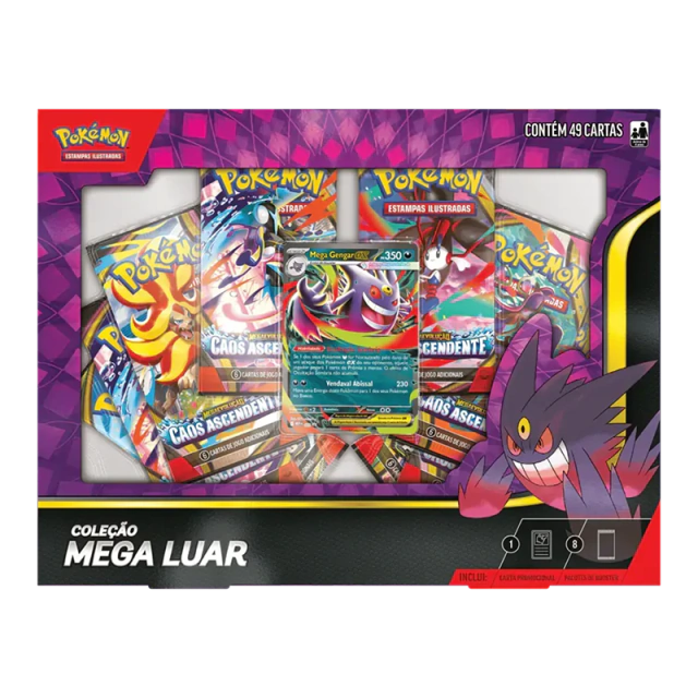 Kit com 2 Box Coleção Mega Luar - Mega Gengar EX e Mega Clefable EX-thumbmail-4