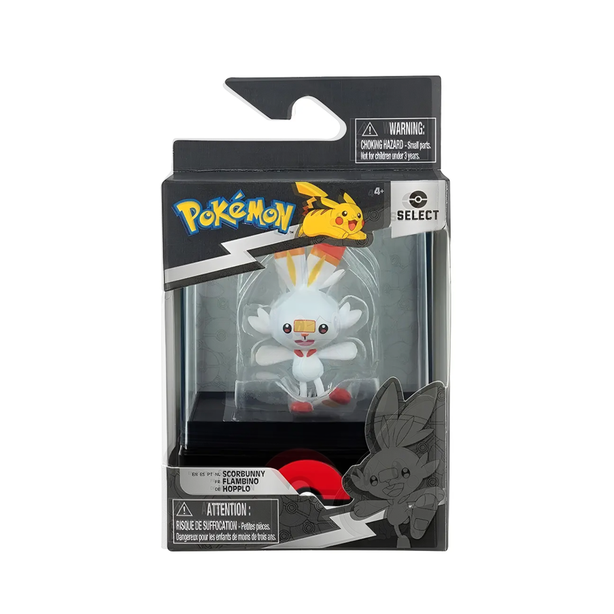 Figura de Batalha 4cm com Case - Scorbunny - Pokémon