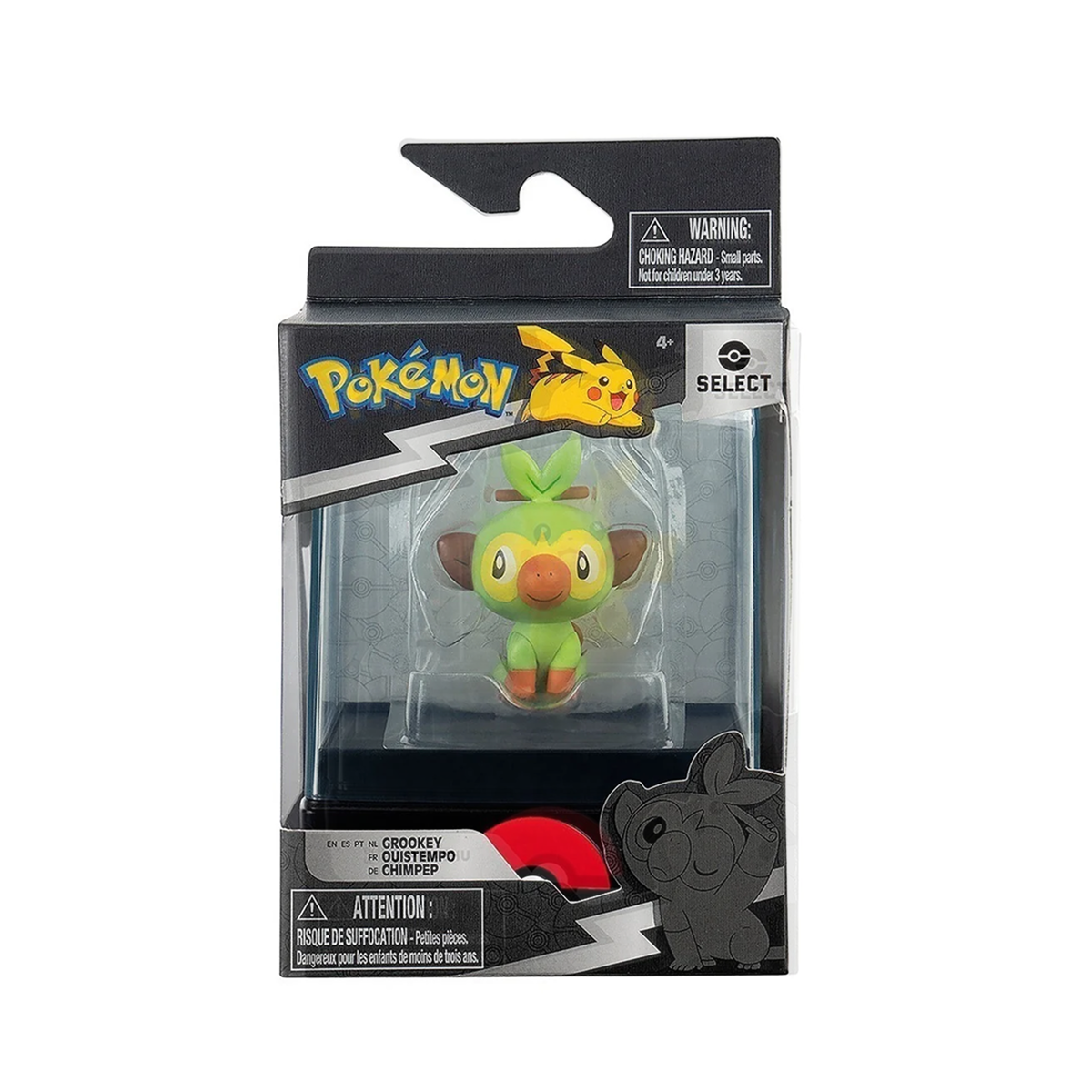 Figura de Batalha 4cm com Case - Grookey - Pokémon