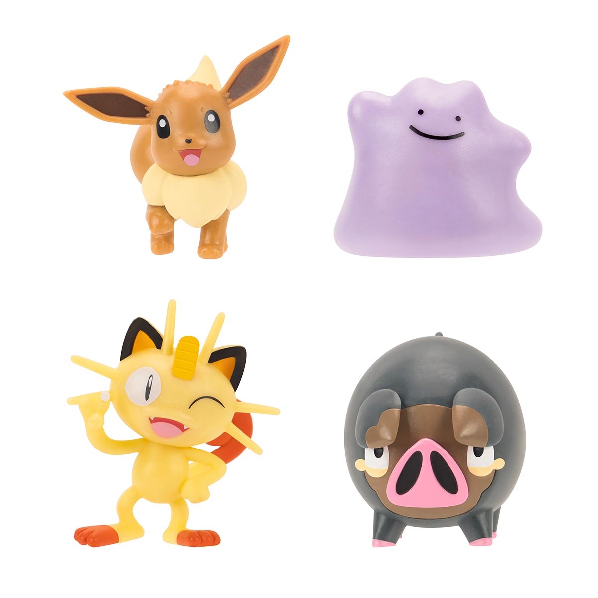 4 Bonecos Meowth, Ditto, Eevee e Lechonk - Pokémon-thumbmail-2