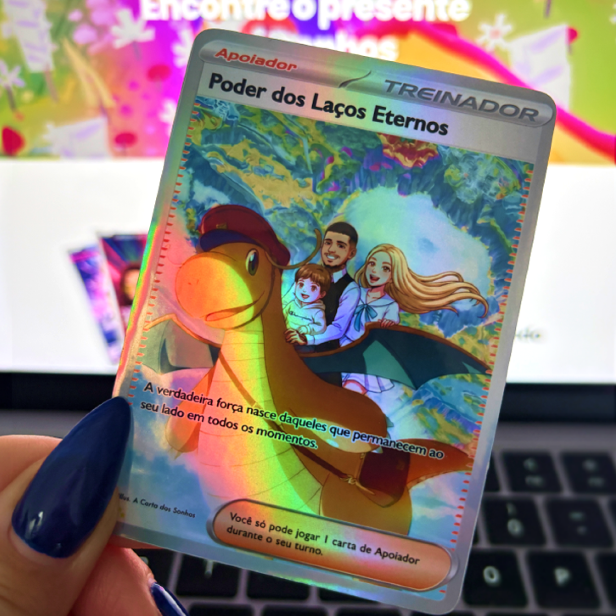 2 Cartas Pokémon Personalizadas (Holográfica) + Brinde 2 Toploader Semirrígido Transparente-thumbmail-2